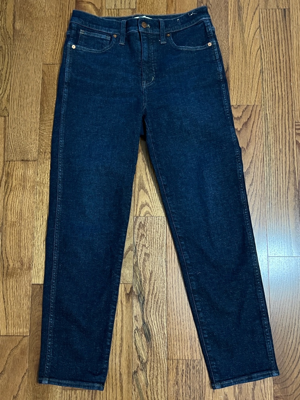 Madewell Stovepipe Ankle Jeans in Deep Indigo